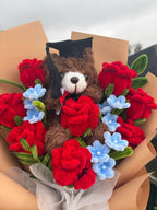 Graduation Teddy Bear Rose Bouquet — photo 2