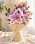 Everlasting Pink Fluffy Lily Bouquet