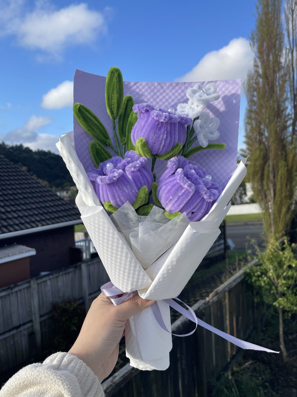 Handmade Pipe Cleaner Rose Bouquets Small & Medium Sizes