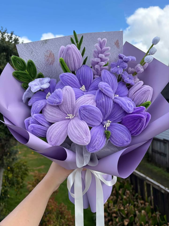 Large Purple Lily and Tulip Bouquet