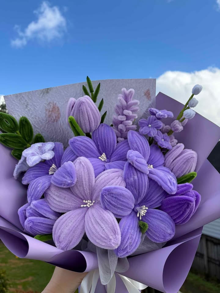 Large Purple Lily and Tulip Bouquet